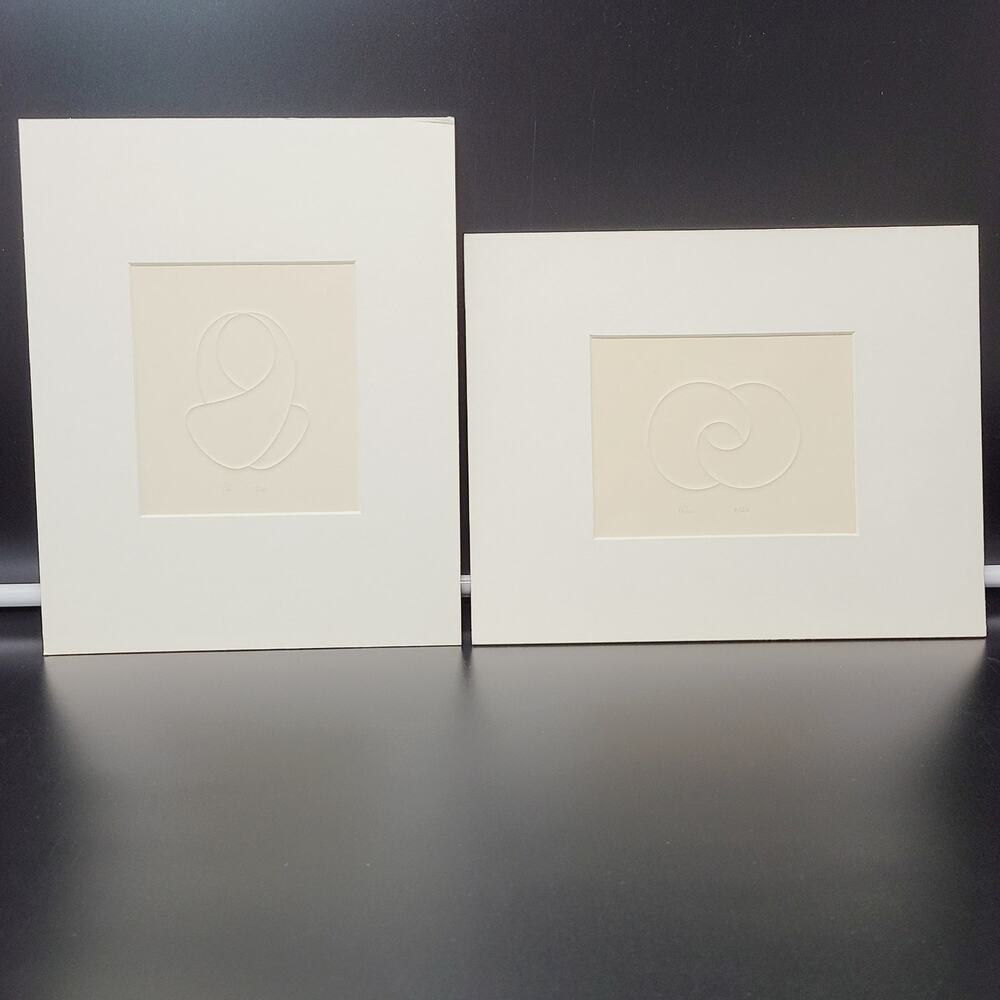 VINTAGE 1982 Paul Bartlett Re' Tactual Art for the Blind & Sighted Lot of 2